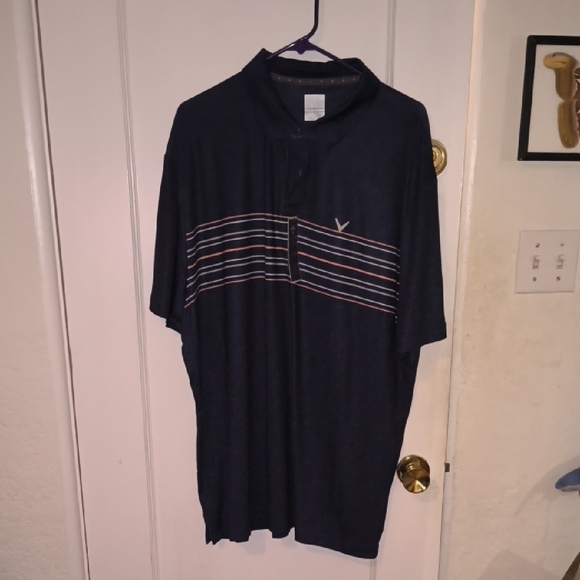 Callaway Other - NWT Callaway | Navy Polo with Striped Design